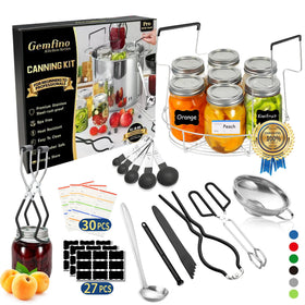 Gemfino stainless steel canning rack for safe, even steam processing at home.