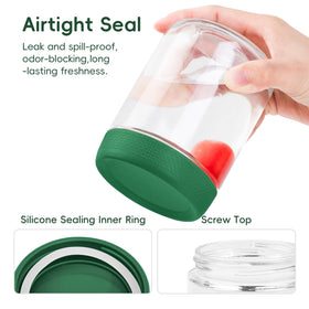 Gemice airtight lid with gasket ensures a tight seal for freshness.