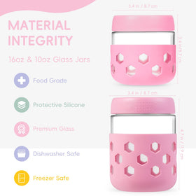Gemice chia pudding jar with twist-on lid keeps snacks fresh and organized