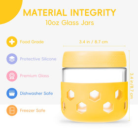 Gemice dishwasher-safe glass jars simplify cleanup after meals and snacks.