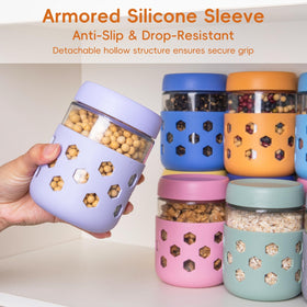 Gemice BPA-free glass jar showcases durable meal prep storage.