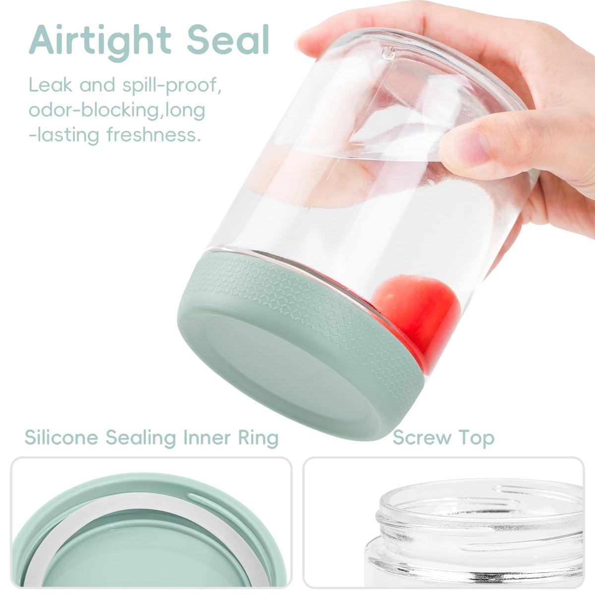 Gemice freezer-safe jar ready for make-ahead meals and storage.