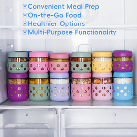 Gemice freezer-safe jar preserves prepared foods for later use.