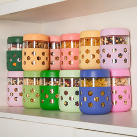 Gemice grab-and-go meal prep jar ideal for quick snacks on the move.
