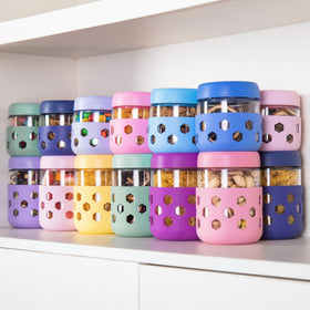 Gemice grab-and-go jar makes quick snacks convenient on the move.