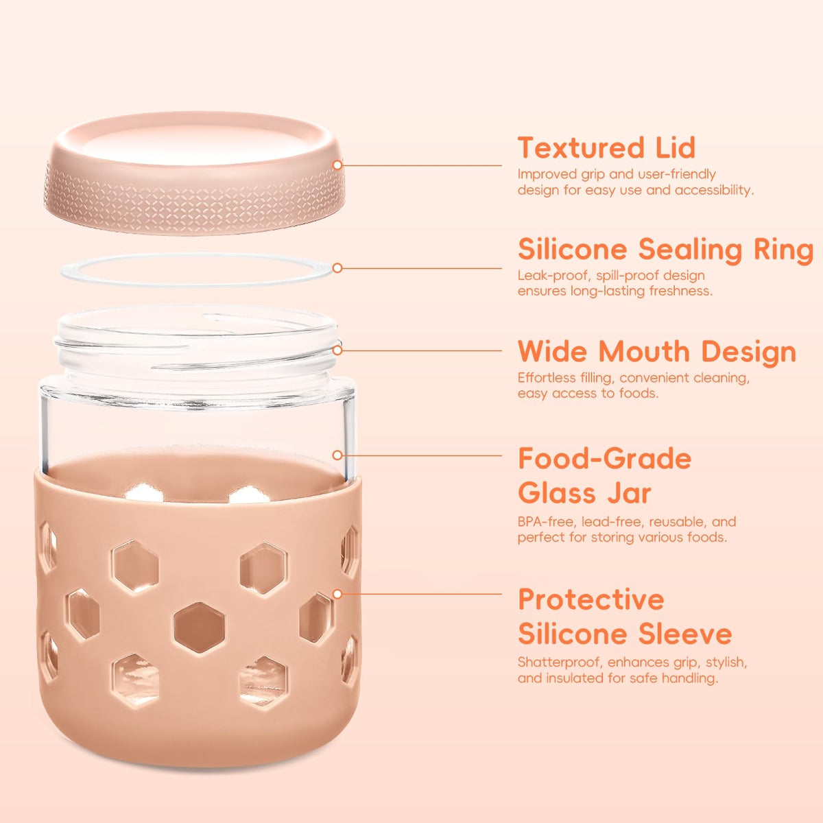 Gemice silicone sleeve grip aids handling with wet hands.