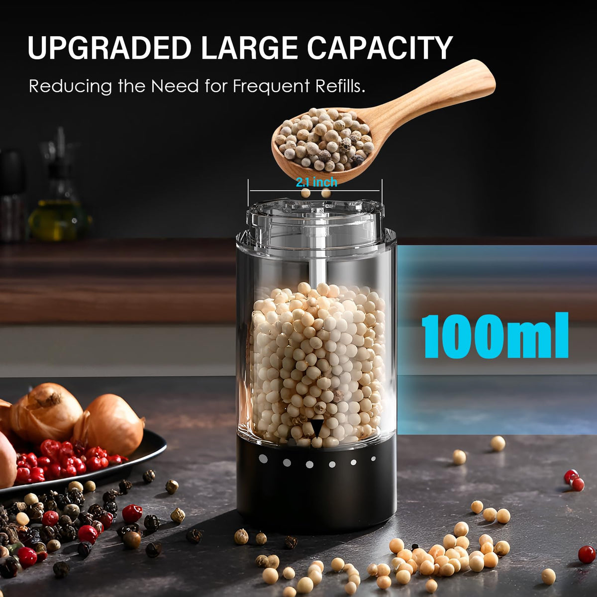 GEMII set includes a storage base to prevent tipping during use