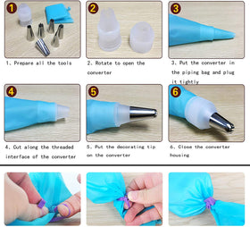 GEMLON dishwasher-safe pastry bags for easy cleaning and reuse
