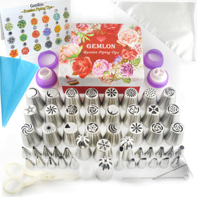 Gemlon Russian piping tips set shows the flower collection for professional-looking buttercream petals