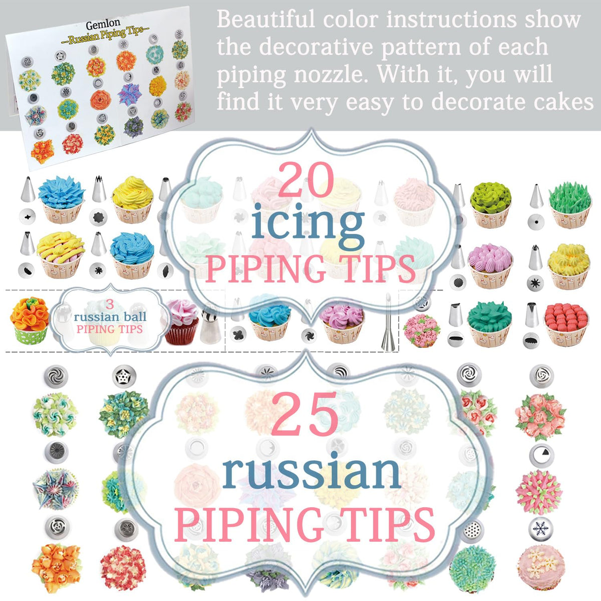 Gemlon sphere ball tips detail enables round blossoms and delicate textures