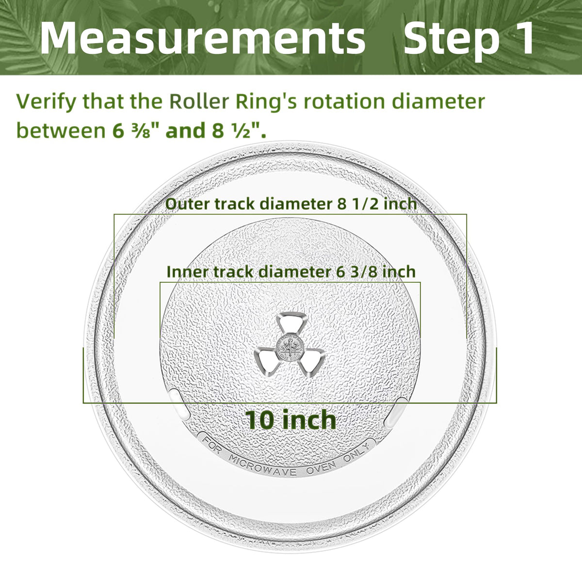 Gemroom 10-inch turntable for GE WB49X0688; reliable replacement plate.