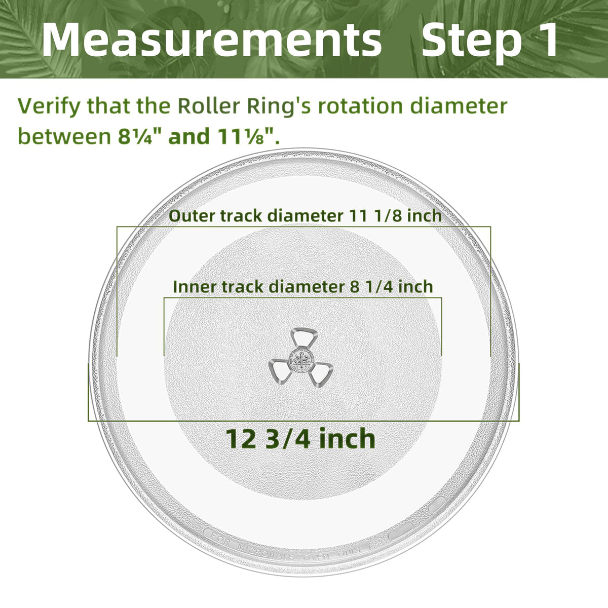 Gemroom GE WB49X10129-compatible plate with center hole for precise alignment.