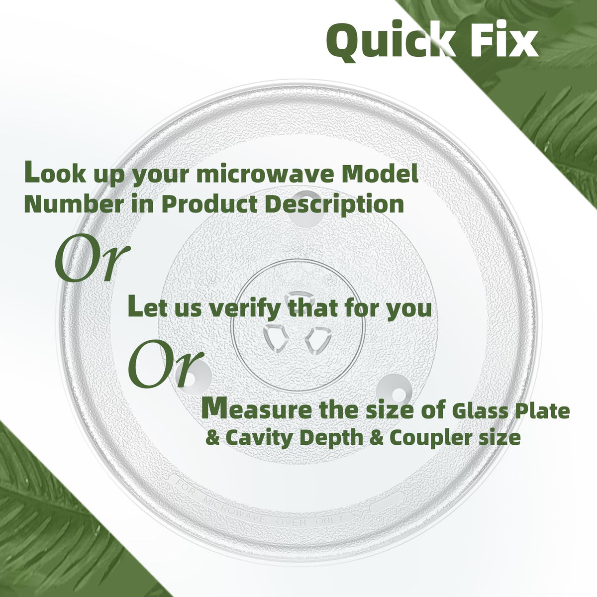 Gemroom 12.4 inch microwave plate replacement for 12570000008334 models.