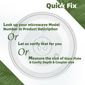Gemroom 12.4 inch microwave plate replacement for 12570000008334 models.