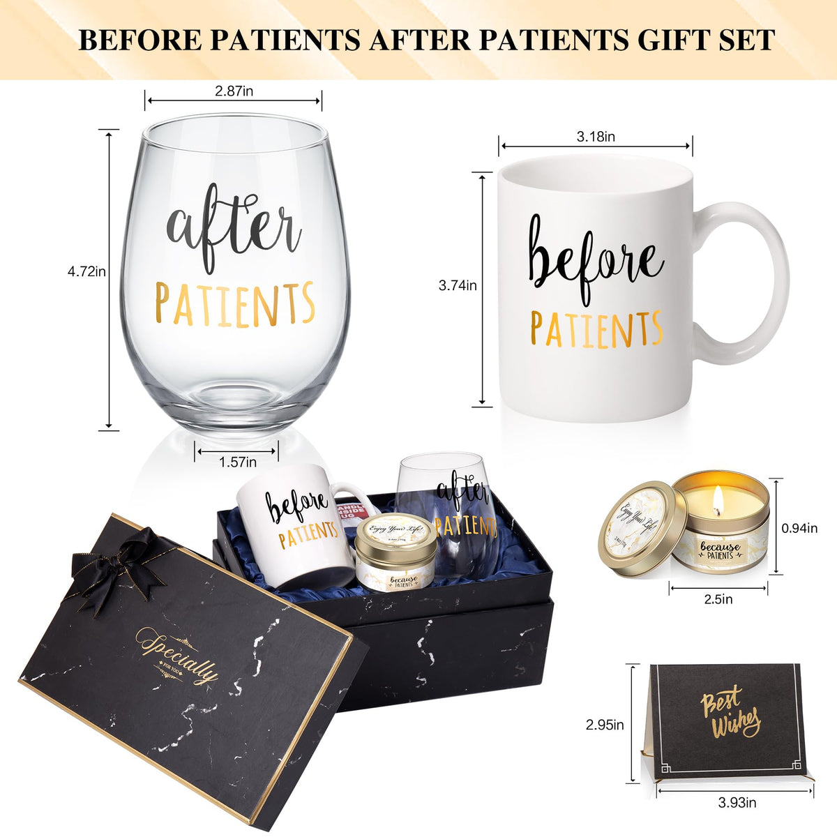 Gemwi 11 oz coffee mug with gold lettering for doctors and nurses, daily use.