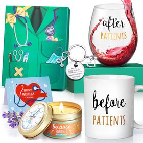 Gemwi 11oz coffee mug with 18oz stemless glass, ideal for nursing week gifting.