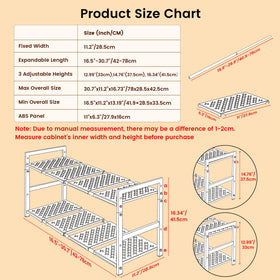 GEMWON under-sink organizer damping rails ensure smooth expansion to fit cabinets