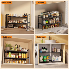 GEMWON under-sink organizer multi-use design tidies kitchen and bathroom spaces