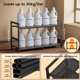 GEMWON under-sink organizer water-resistant frame withstands damp cabinet environments