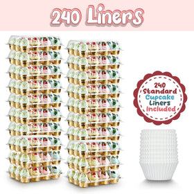 Gencywe 240-pack liners help cake prep and bake.