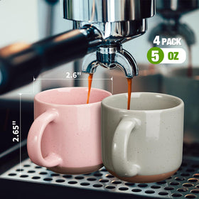 Gencywe Morandi demitasse cups in compact 5 oz size for espresso.