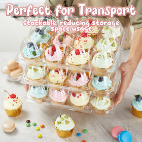 Gencywe tall dome lid protecting decorative frosting during delivery.