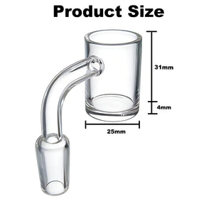 Generic 14mm quartz glass funnel close-up showing smooth interior for easy cleaning.