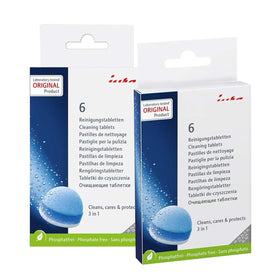 Generic 3-Phase Espresso Cleaning Tablets boxes facilitate deep cleaning and longer machine life.