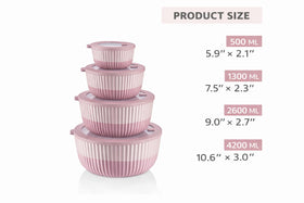 Generic 4200ml capacity bowls for generous servings and bulk prep