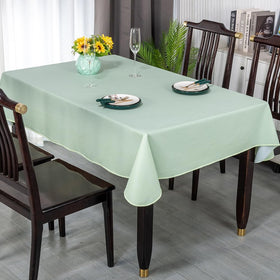 Generic Minimalist Tablecloth complements any decor style on a completed setup.