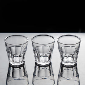 Generic 5oz shot glass set enhances portion control and presentation.