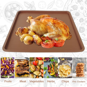 Generic six-pack silicone dehydrator mats provide reusable drying options.