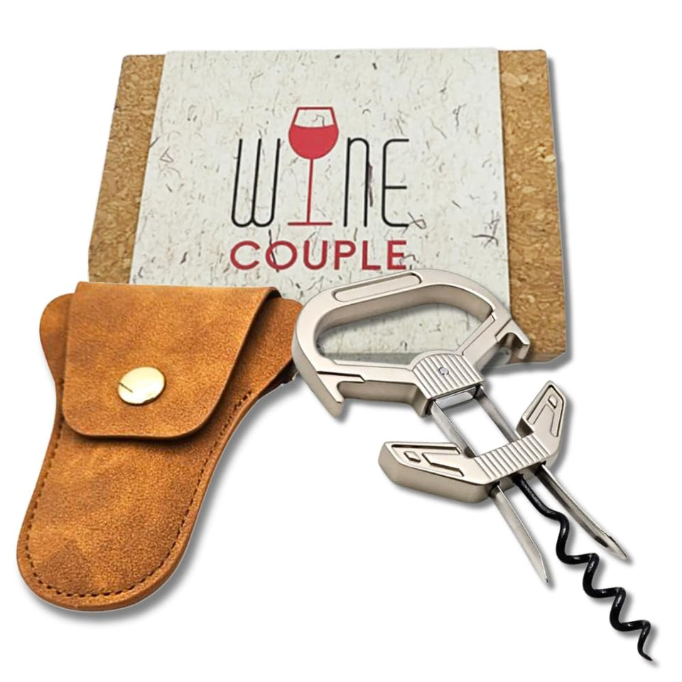 Generic Ah So wine opener dual-prong cross design closeup for delicate corks