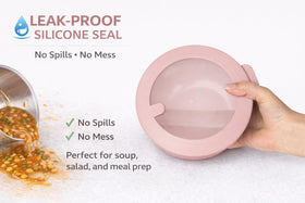 Generic airtight leak-proof lids keep ingredients fresh and reduce spills