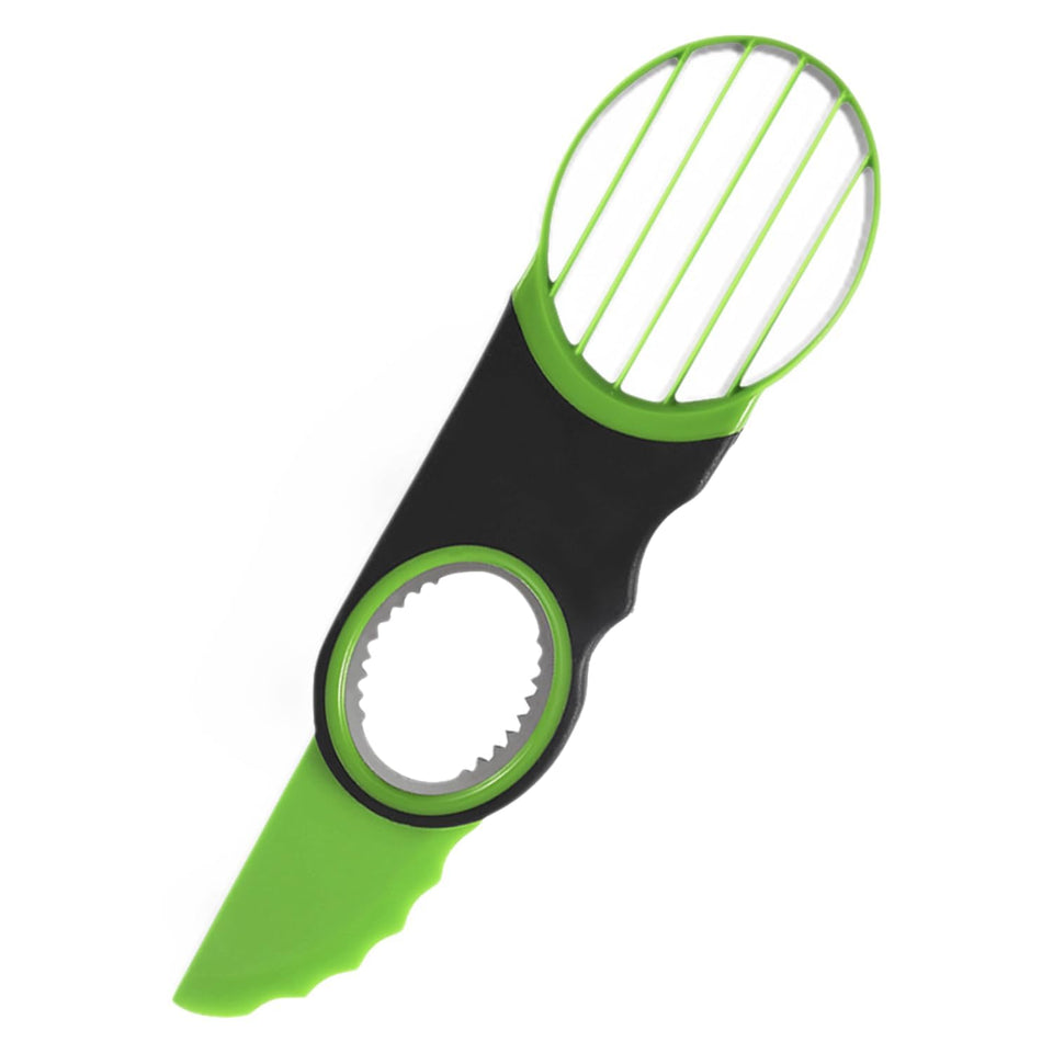 Generic 3-in-1 avocado slicer for quick, even slices.