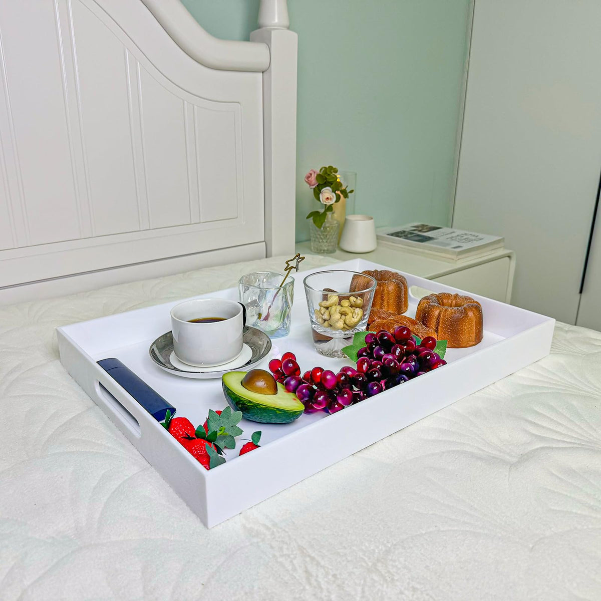 Generic bed tray in clear acrylic ideal for breakfast in bed.