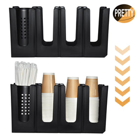 Generic Breakroom-ready dispenser supports organized counters in coffee stations.