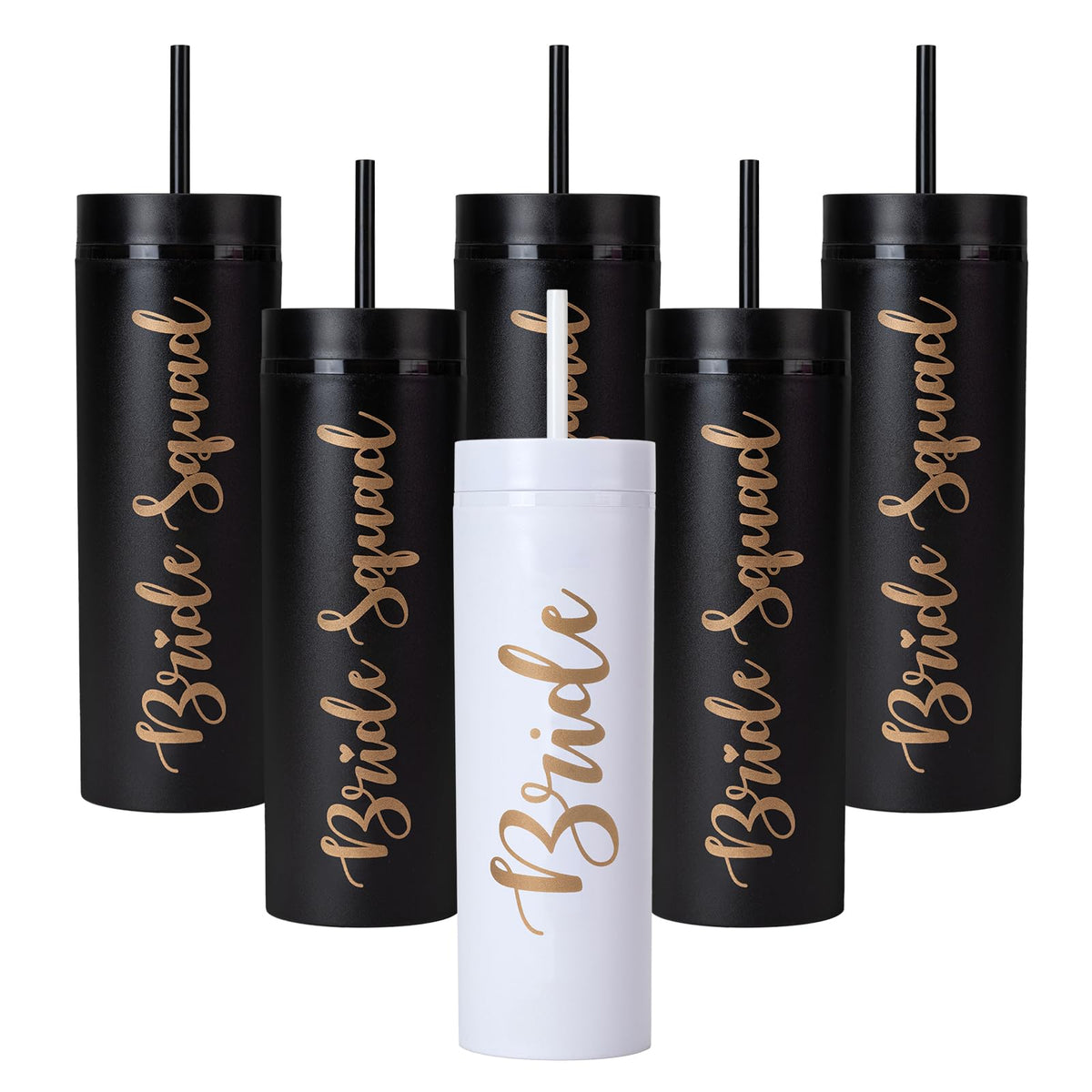 Generic Bride to Be Skinny Tumbler white 16oz with lid for on the go hydration