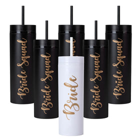 Generic Bride to Be Skinny Tumbler white 16oz with lid for on the go hydration