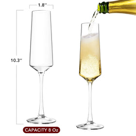 Generic Chouggo Champagne Flutes on dining table create refined ambiance.