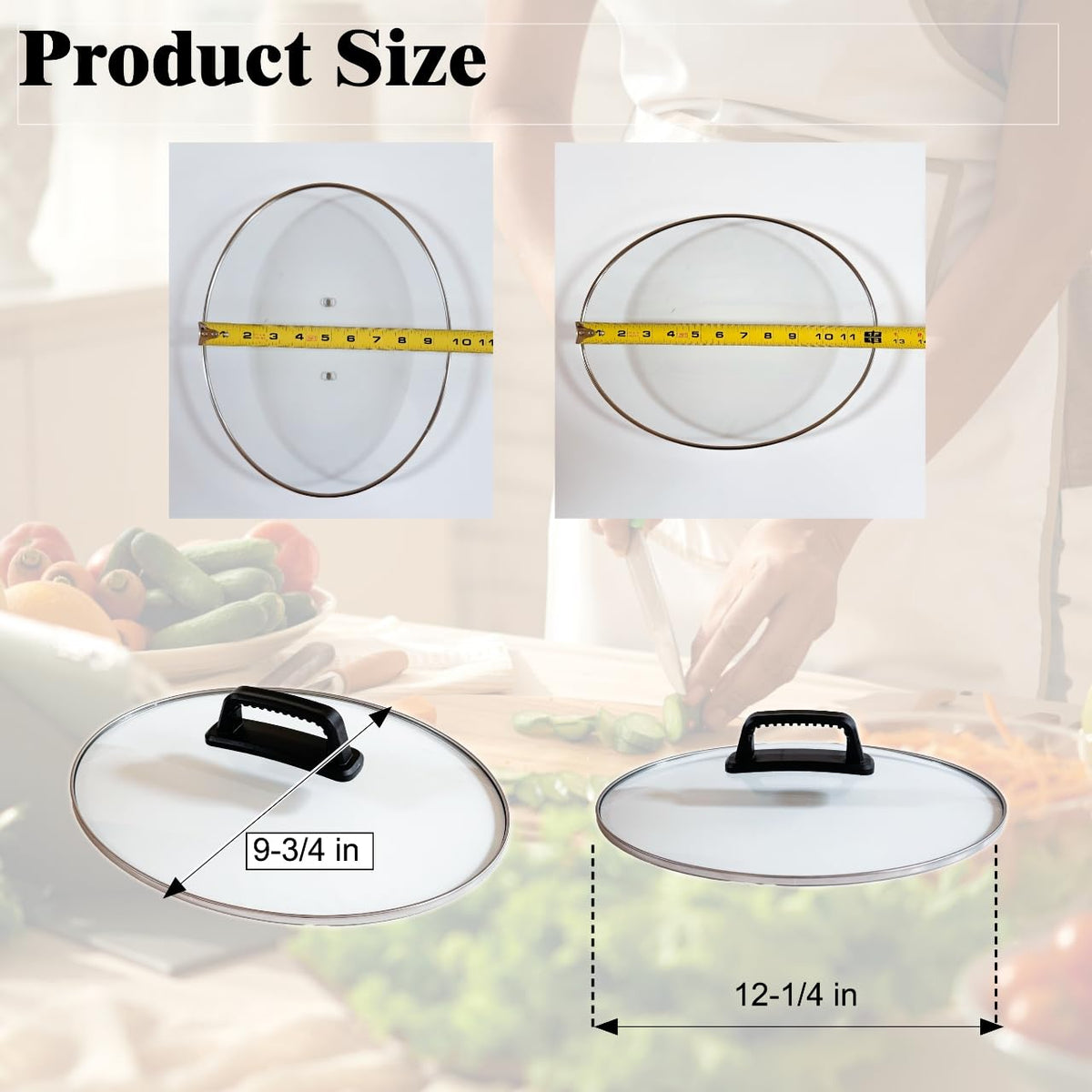 Generic clear lid enables quick progress checks without releasing heat