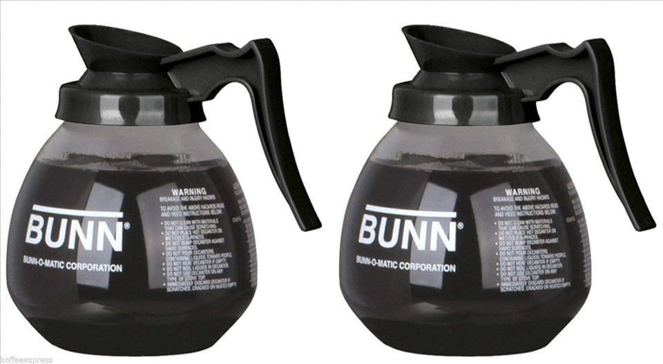 Generic coffee pot decanter—two black regular carafes, 12-cup capacity for everyday brewing.