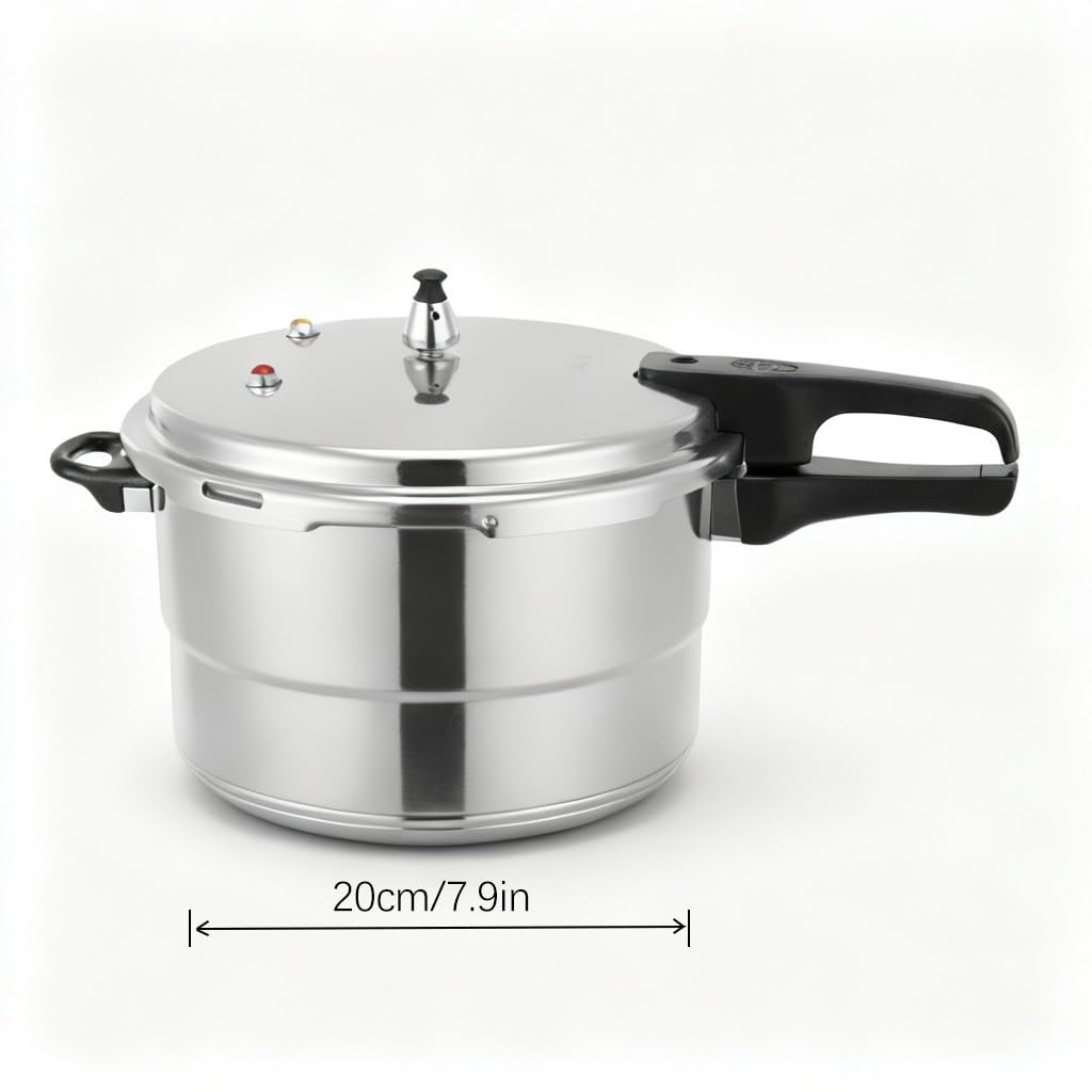Generic compact pressure canner with safety lock for worry-free cooking on any stove.