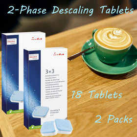 Generic decalcifying tablets removing limescale from a coffee machine