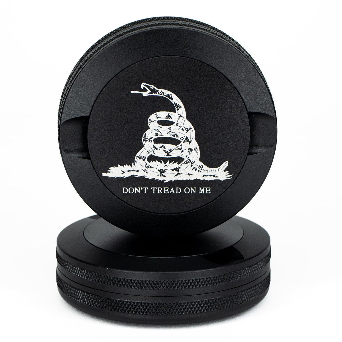 Generic Don't Tread on Me Zyn Metal Can front view, compact and on-the-go pouch organizer.