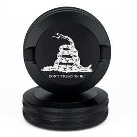 Generic Don't Tread on Me Zyn Metal Can front view, compact and on-the-go pouch organizer.