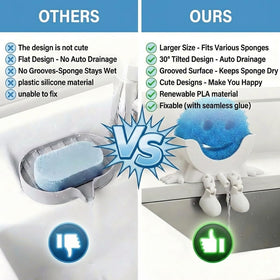 Generic drainage design dries the sponge quickly after use.