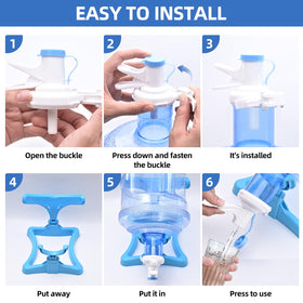 Generic durable plastic construction supports heavy water jugs.