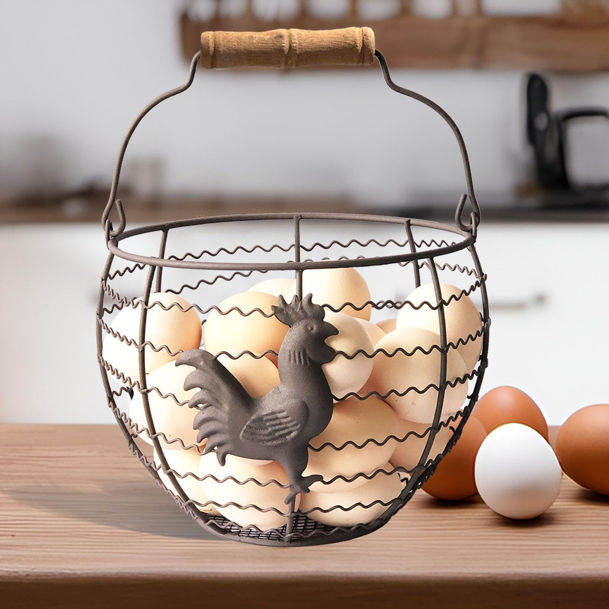 Generic Easter egg basket with handle for festive storage