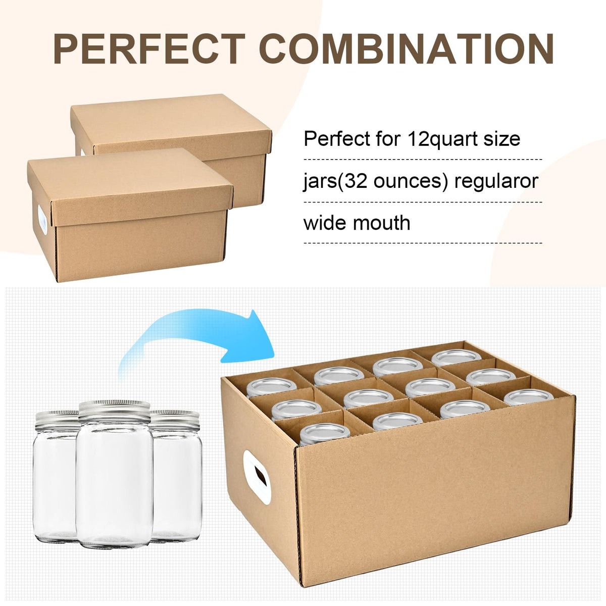 Easy installation without tools for the generic mason jar storage box.